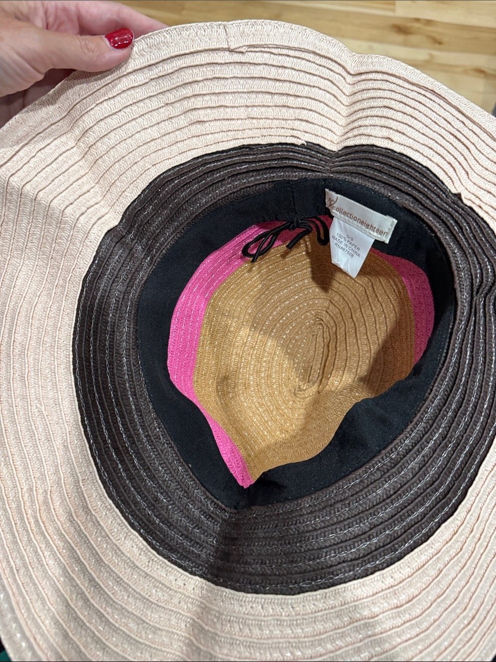 Collection Eighteen Sun Hat with Pink Band - Picture 4 of 5